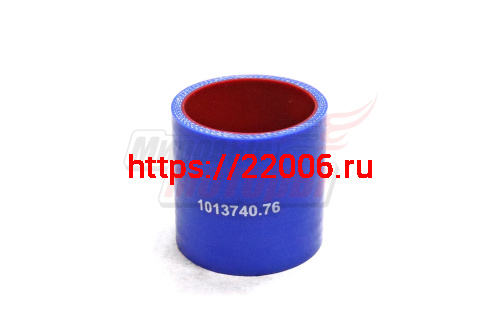 Патрубок соедин. теплообменника МАЗ силикон.,синий,армир. L60мм,d55мм. (HH050)