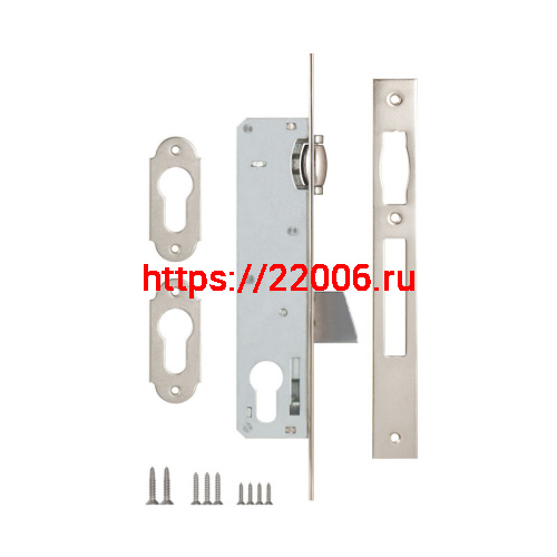Корпус Kale kilit (Кале килит) узкопрофильного замка с роликовой защёлкой 255 (25 mm) w/b (никель) фото 2