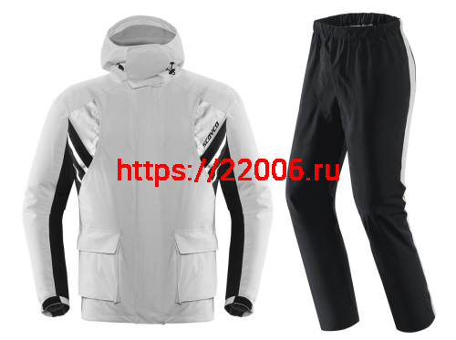 Дождевик SCOYCO RC09 серый с черным, р-р 2XL