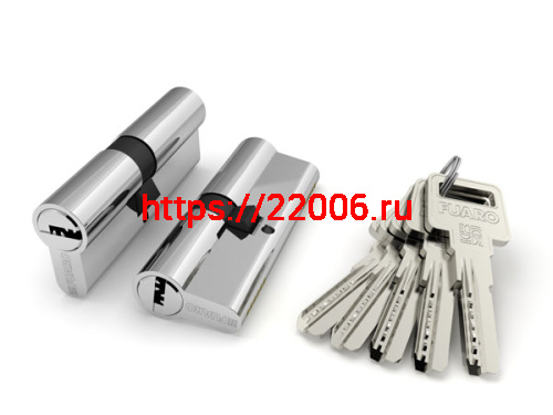 Цилиндровый Fuaro (Фуаро) механизм R600/90 mm (40+10+40) CP хром 5 кл.