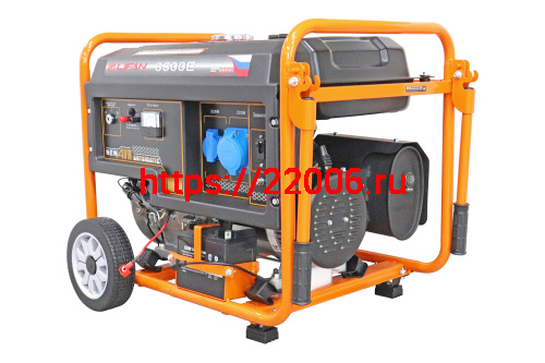 Генератор бенз. "LIFAN" 5GF-4(LF6500Е)(ном.5кВт,макc5,5кВт, 4т.,13л.с.188FD,бак 25л.,электростартер, медн.обм.альтернатора, AVR, жк табло, колеса, АКБ фото 2