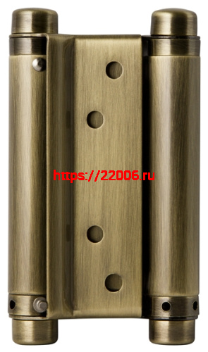 Петля Armadillo (Армадилло) пружинная двусторонняя BH586SS (125*86*1.5) AB (DAS SS 201-5") бронза Петля Armadillo (Армадилло) пружинная двусторонняя BH586SS (125*86*1.5) AB (DAS SS 201-5") бронза