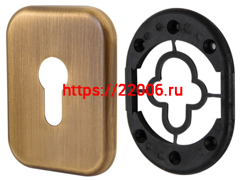 Декоративная Armadillo (Армадилло) Квадратная накладка на цилиндр ET-DEC SQ (ATC Protector 1) AB-77 Бронза фото 4