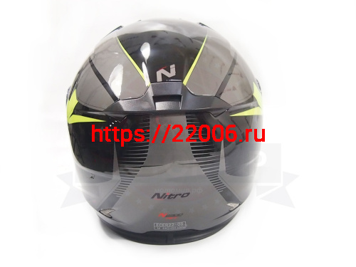 Шлем интеграл NITRO N2300 RIFT DVS (Black/Gun/Safety Yellow), размер M (6 шт в кор.) фото 4