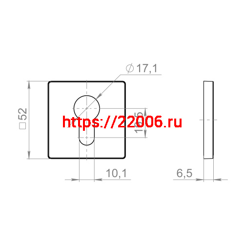Накладка Fuaro (Фуаро) на цилиндр ET.K.ZL52 BL-24 черный фото 3