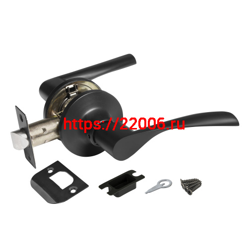 Ручка Ajax (Аякс) защелка DK610 BL-PS (6010 BL-P) (без фик.) черный Ручка Ajax (Аякс) защелка DK610 BL-PS (6010 BL-P) (без фик.) черный