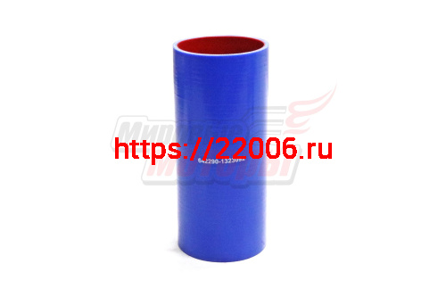 Патрубок радиатора МАЗ силикон.,синий,армир. L225мм,d90мм. (HH058)