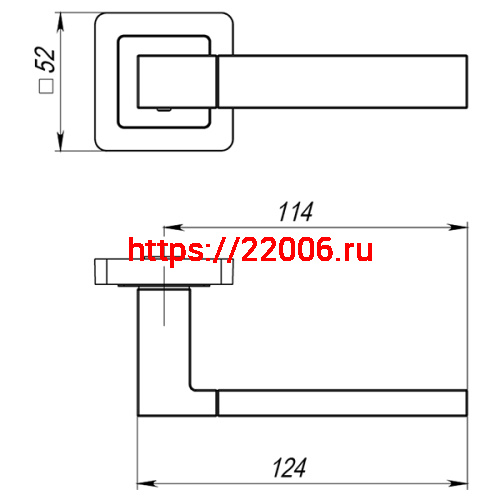Ручка Punto (Пунто) раздельная K.QL52.STYLE (STYLE QL) GR/CP-23 графит/хром фото 3