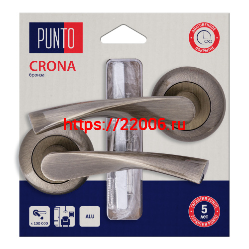 Ручка Punto (Пунто) раздельная LM/A R.TL54.CRONA/HD ABG-6 бронза
