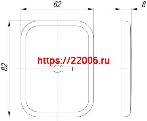 Декоративная Armadillo (Армадилло) Квадратная накладка на сувальдный замок PS-DEC SQ (ATC Protector 1) CP-8 Хром фото 3