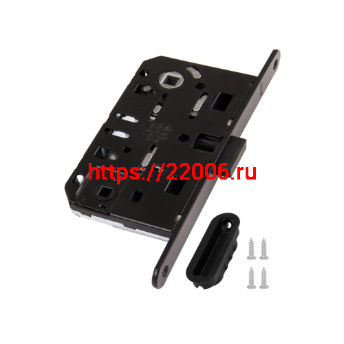 B06102.50.93.567 AGB (АГБ) Защелка врезная WC (черный) с отв. пл. B02402.05.93 MEDIANA POLARIS фото 4