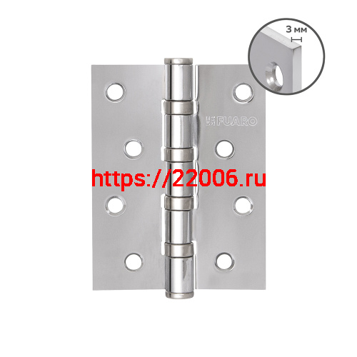 Петля Fuaro (Фуаро) универсальная HEAVY IN4400U CP (хром) 100х75х3 мм Петля Fuaro (Фуаро) универсальная HEAVY IN4400U CP (хром) 100х75х3 мм