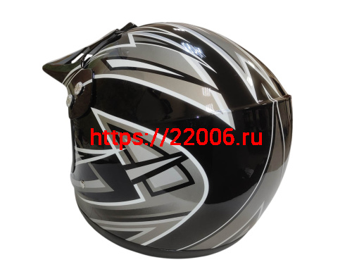 Шлем кроссовый KIRIN QL-112D, черный, синий, красный, размер XL фото 3