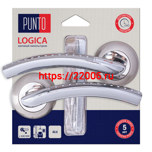 Ручка Punto (Пунто) раздельная LM/A R.TL54.LOGICA/HD SN/CP-3 матовый никель/хром