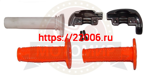 Ручка руля правая (газа) X-MOTOS 250 в сборе (с резинкой) + руля левая (резинка) (FIG.5-7+11+12) Ручка руля правая (газа) X-MOTOS 250 в сборе (с резинкой) + руля левая (резинка) (FIG.5-7+11+12)