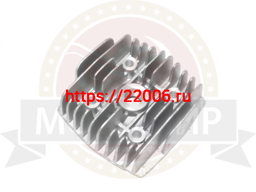 Головка цилиндра 2х такт Веломотор F50 "Газуля" Головка цилиндра 2х такт Веломотор F50 "Газуля"