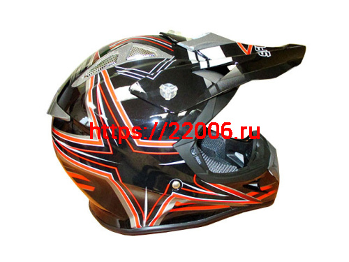 Мотошлем SAFEBET HF-116 (cross) black Q158-R (S)