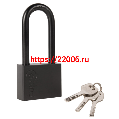 Замок Punto (Пунто) навесной PK-1550L 3 key диск.ключ длиная дужка