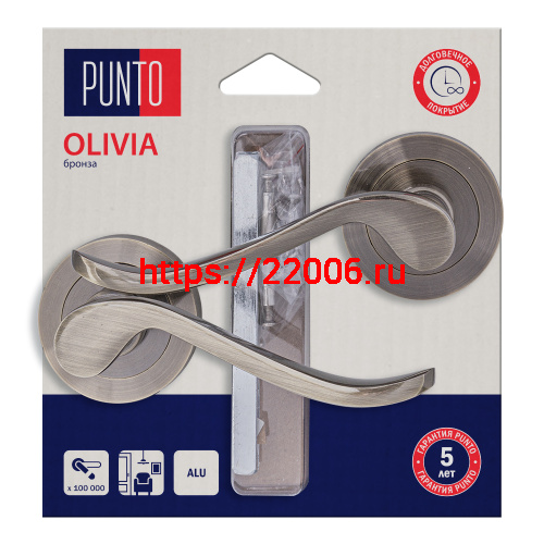 Ручка Punto (Пунто) раздельная LM/A R.TLK52.OLIVIA/HD ABG-6 бронза