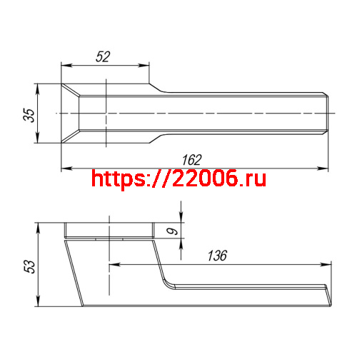 Ручка Punto (Пунто) раздельная K.QSL52.TITAN СP/WH-19 хром/белый фото 2