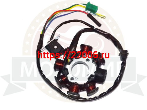 Зажигание голое (без маховика) (статор 7+1 катушек) (052QMI0-0601100F0) (НАБОР) Зажигание голое (без маховика) (статор 7+1 катушек) (052QMI0-0601100F0) (НАБОР)