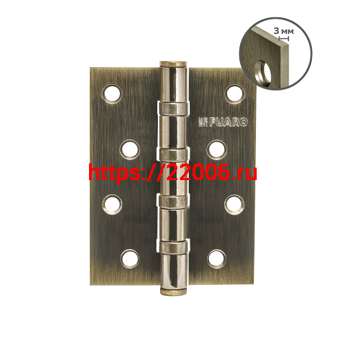 Петля Fuaro (Фуаро) универсальная HEAVY IN4400U AB (бронза) 100х75х3 мм Петля Fuaro (Фуаро) универсальная HEAVY IN4400U AB (бронза) 100х75х3 мм