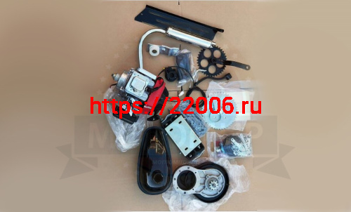 Двигатель Веломотор 4х тактный (ременный редуктор) (КОМПЛЕКТ для установки) Двигатель Веломотор 4х тактный (ременный редуктор) (КОМПЛЕКТ для установки)