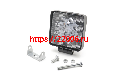 Фара светодиодная 27W 9 диодов SMD, 35мм квадрат. мет. корпус, ближний свет (Flood) фото 2 Фара светодиодная 27W 9 диодов SMD, 35мм квадрат. мет. корпус, ближний свет (Flood) фото 2