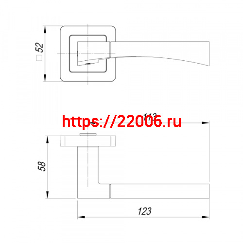 Ручка Punto (Пунто) раздельная DELTA QR/HD ABL-28 темная медь фото 4