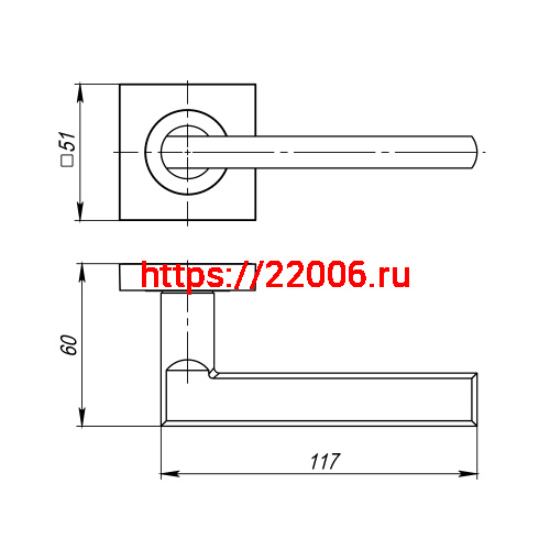 Ручка Ajax (Аякс) раздельная K.JK51.POLO TECH BL-24 черный (белая коробка) фото 2
