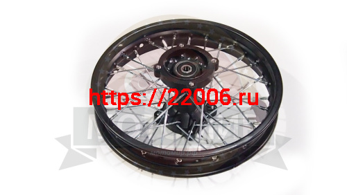 Обод 12" задний спицы, диск. тормоз 1,6-12 TTR110 в сборе, ось D12 мм фото 2 Обод 12" задний спицы, диск. тормоз 1,6-12 TTR110 в сборе, ось D12 мм фото 2