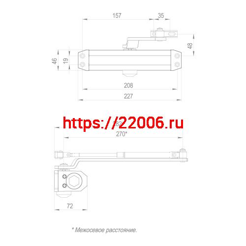 Доводчик Fuaro (Фуаро) дверной DC20-5 (DC-205) BL до 120 кг (черный) фото 3