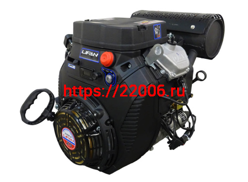 Двигатель LIFAN 29 л.с. 2V80F-А с катушкой освещения РУЧ+ЭЛЕК 2 карб. 12В 20А 240Вт фото 2