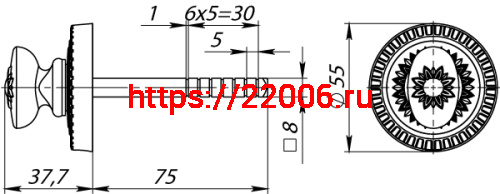 Ручка Armadillo (Армадилло) поворотная BKW8.R.CL55 (BKW8/CL) BB-17 коричневая бронза фото 2 Ручка Armadillo (Армадилло) поворотная BKW8.R.CL55 (BKW8/CL) BB-17 коричневая бронза фото 2