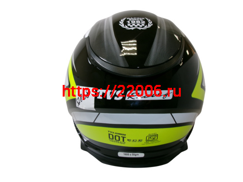 Шлем TVS RACING (Индия) STREET D/V BLACK YELLOW размер L, + пинлок в комплекте, очки фото 3 Шлем TVS RACING (Индия) STREET D/V BLACK YELLOW размер L, + пинлок в комплекте, очки фото 3