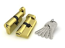 Цилиндровый механизм Fuaro (Фуаро) с вертушкой R302/70 mm (30+10+30) PB латунь 5 кл.