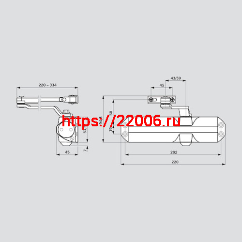 Дверной Dorma (Дорма) доводчик TS 68 EN 2/3/4, со складным рычагом, коричневый фото 3