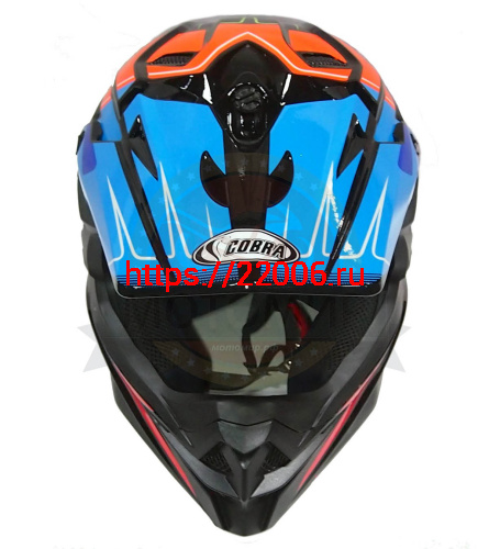 Шлем кроссовый COBRA JK803, черн-сине-оранж.,черн-бел.с крас., черн-сер с бел., раз-ры M (уп.6 шт) фото 4 Шлем кроссовый COBRA JK803, черн-сине-оранж.,черн-бел.с крас., черн-сер с бел., раз-ры M (уп.6 шт) фото 4