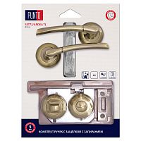 Комплект ручек Punto (Пунто) с защелкой c запиранием LM/A SET72R.TL54.ARDEA/HD ABG-6 бронза