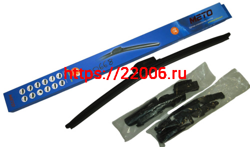 Щетка стеклоочистителя METO бескаркасная (12 адаптеров) 24"(600мм) WB-628T, КОРОБОЧКА