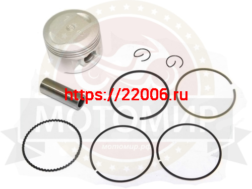 Поршень 54,00 мм 4 такт. YBR125 (кольца, палец d15мм, стопор. кольца) Поршень 54,00 мм 4 такт. YBR125 (кольца, палец d15мм, стопор. кольца)