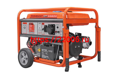 Генератор бенз. "COVENANT" GG10000E (8,0/8,3кВт, LT192FB, 25л.с., бак 25л,93кг,электростартер,МЕДЬ) Генератор бенз. "COVENANT" GG10000E (8,0/8,3кВт, LT192FB, 25л.с., бак 25л,93кг,электростартер,МЕДЬ)