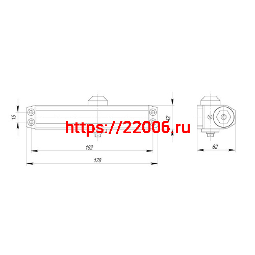 Доводчик Ajax (Аякс) дверной DCTR50-100 (TDR-100) 50-100кг AL алюминий фото 3