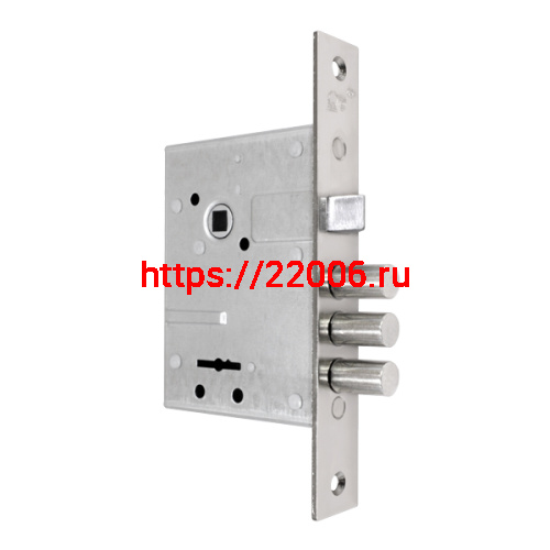 Замок Sam (Сам) врезной сувальдный с защёлкой в комплекте с ручкой ЗВ9-8/13 (черный муар), 3 кл. /76704/ фото 2