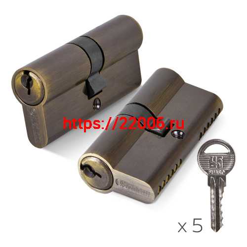 Цилиндровый Fuaro (Фуаро) механизм (100 ZA/70) 1000ZAKey70(30+10+30) AB бронза 5Key Цилиндровый Fuaro (Фуаро) механизм (100 ZA/70) 1000ZAKey70(30+10+30) AB бронза 5Key