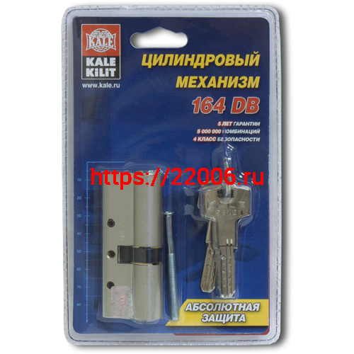 Цилиндровый Kale kilit (Кале килит) механизм 164 DBN-E/70 (30+10+30) mm латунь 5 кл. фото 2