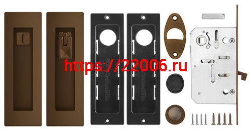 Набор Armadillo (Армадилло) для раздвижных дверей SH011 URB BB-17 Коричневая бронза фото 2