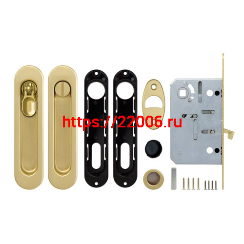 Набор Armadillo (Армадилло) для раздвижных дверей SH.LD152.KIT011-BK (SH011-BK) SG-1 матовое золото фото 2