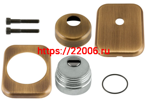 Броненакладка Armadillo (Армадилло) на ЦМ квадрат (от вырывания, 25 мм) ET/ATC-Protector 1-25(SQ) AB-77 Бронза фото 2