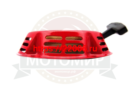 Стартер LIFAN 168F (GX 160) в сборе, ПЛОСКАЯ металлическая собачка (YT-GP-000225) фото 2